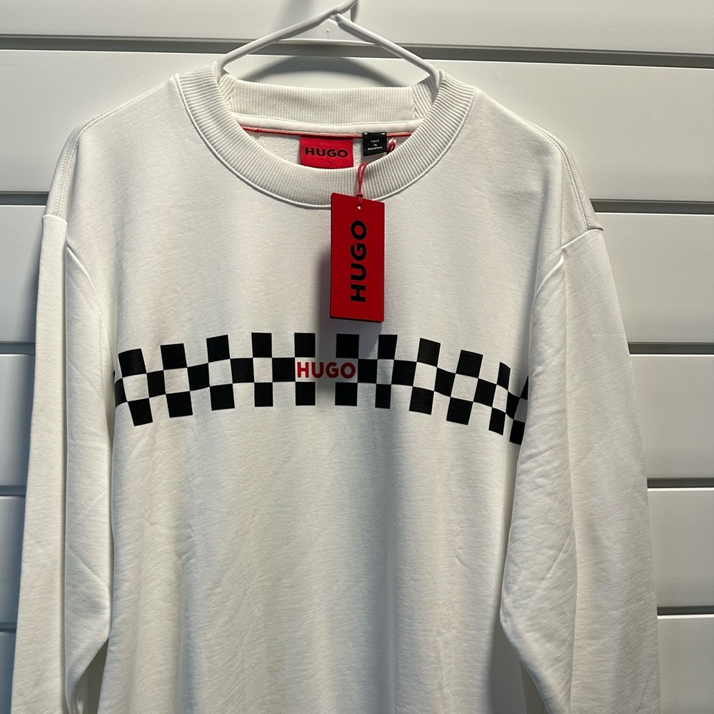 Hugo Dromeo checkered long sleeve light sweatshirt